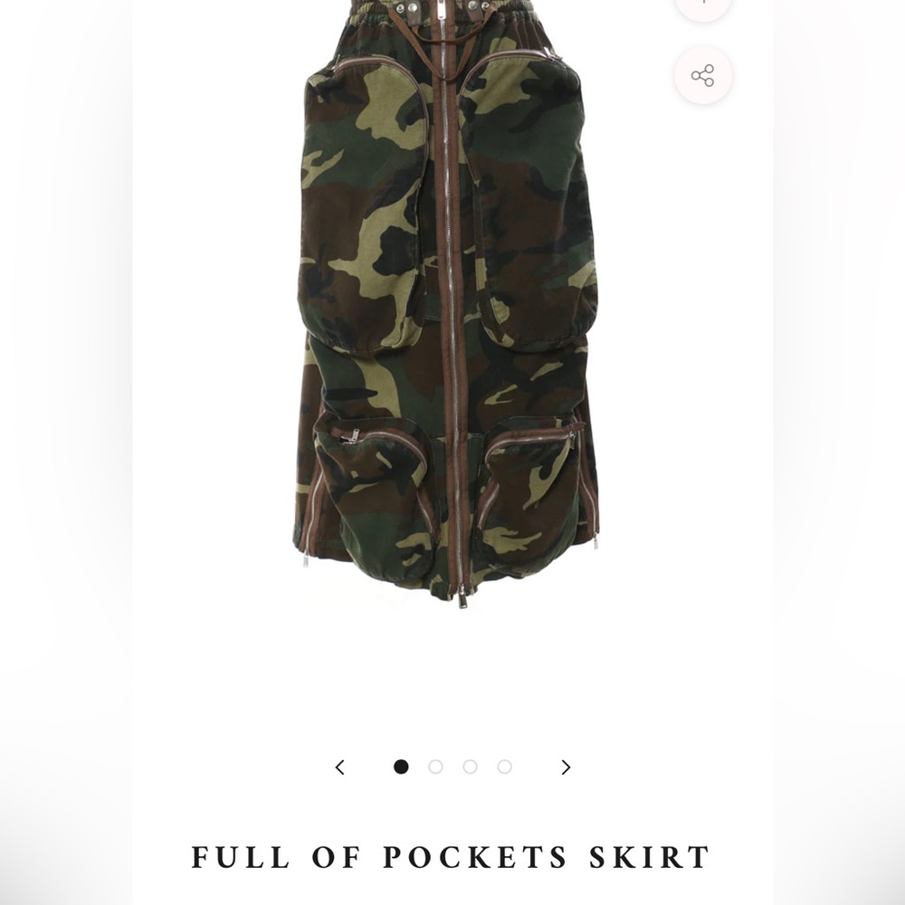 Camouflage Cargo Skirt (no stretch)